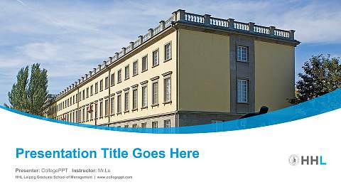HHL Leipzig Graduate School of Management Course/Courseware Creation PPT Template