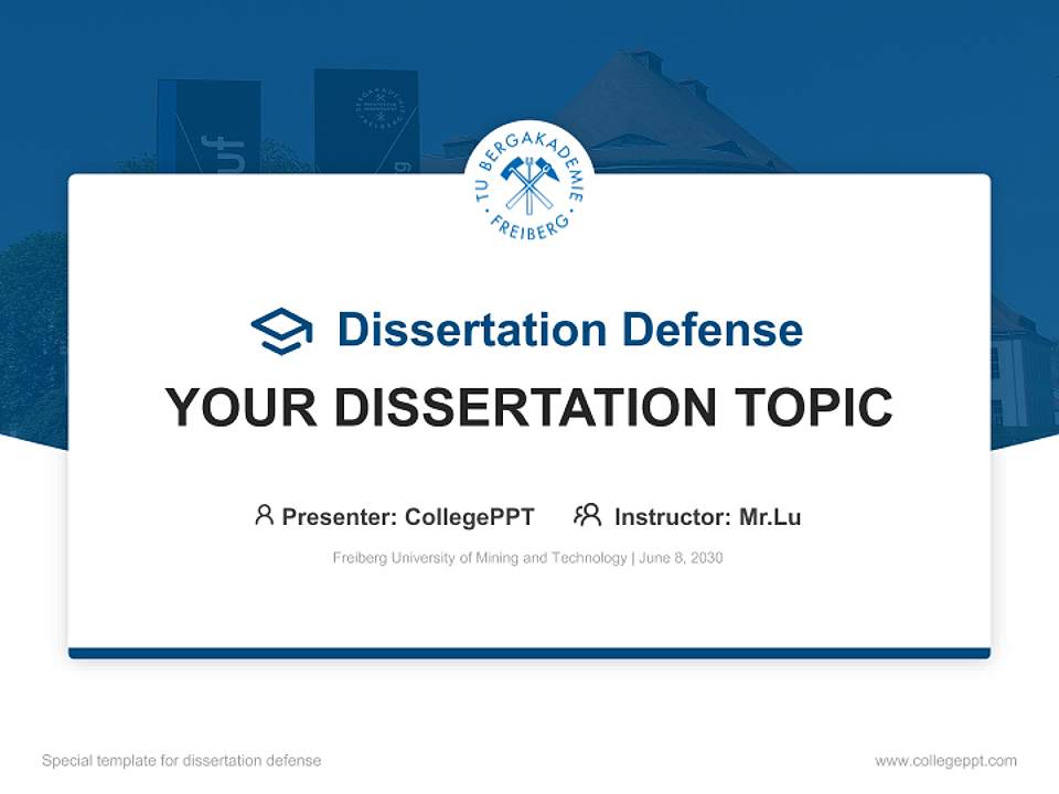 Freiberg University of Mining and Technology Graduation Thesis Defense PPT Template4:3 ratio PPT effect preview image7