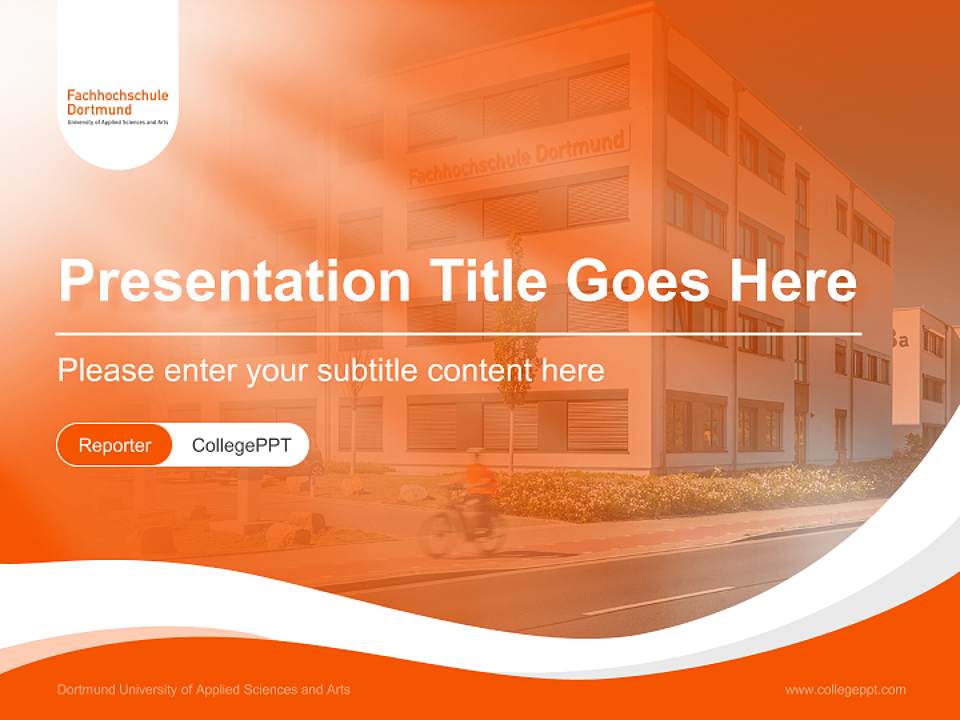 Dortmund University of Applied Sciences and Arts Lecture Sharing and Networking Event PPT Template4:3 ratio PPT effect preview image4