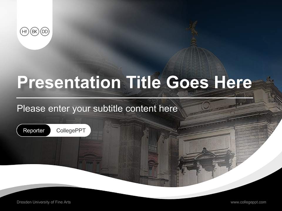 Dresden University of Fine Arts Lecture Sharing and Networking Event PPT Template4:3 ratio PPT effect preview image4