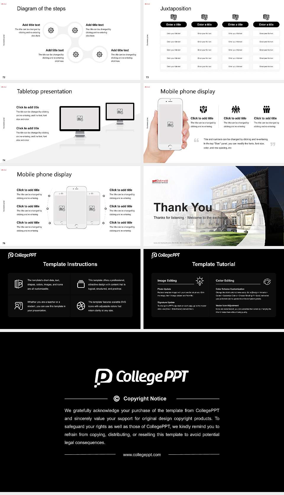 Detmold University of Music Competition/Entrepreneurship Contest PPT Template16:9 ratio PPT effect preview image9