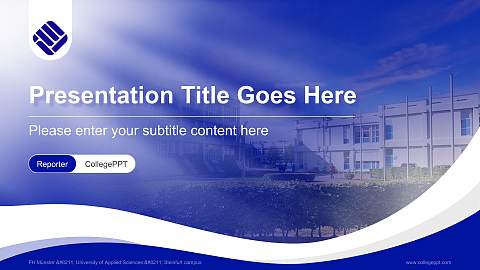 FH Münster – University of Applied Sciences – Steinfurt campus Lecture Sharing and Networking Event PPT Template