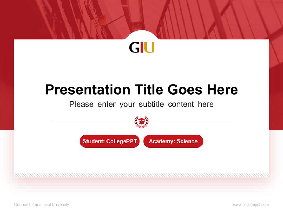 German International University National Scholarship Defense PPT Template4:3 ratio PPT effect preview image4