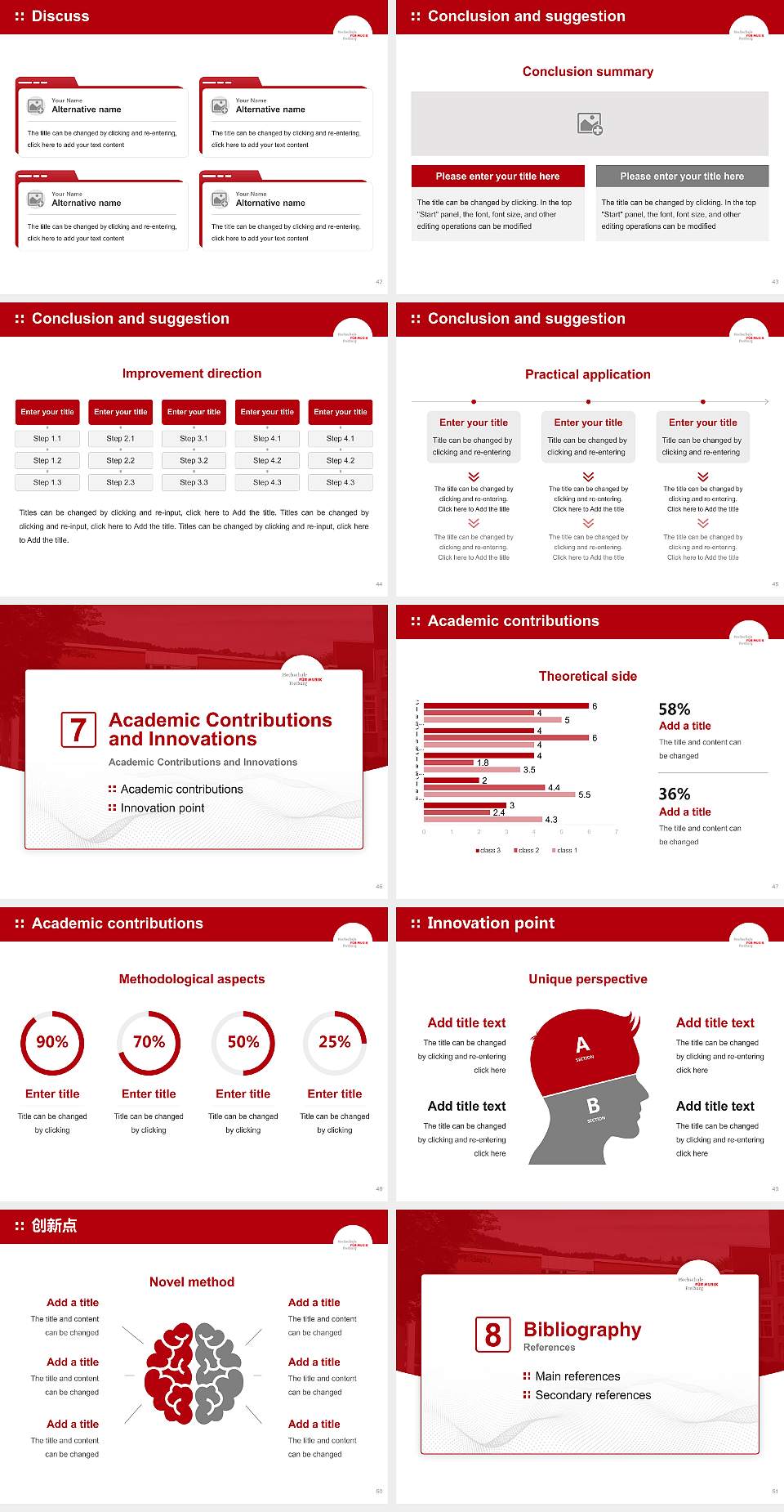 Freiburg University of Music Graduation Thesis Defense PPT Template4:3 ratio PPT effect preview image6