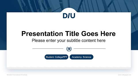 Dresden International University National Scholarship Defense PPT Template