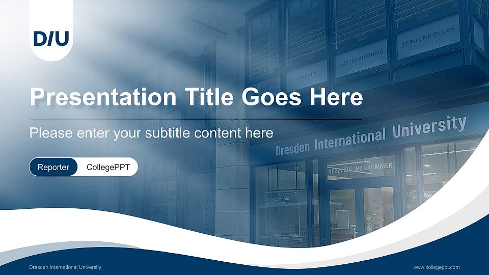 Dresden International University Lecture Sharing and Networking Event PPT Template16:9 ratio PPT effect preview image