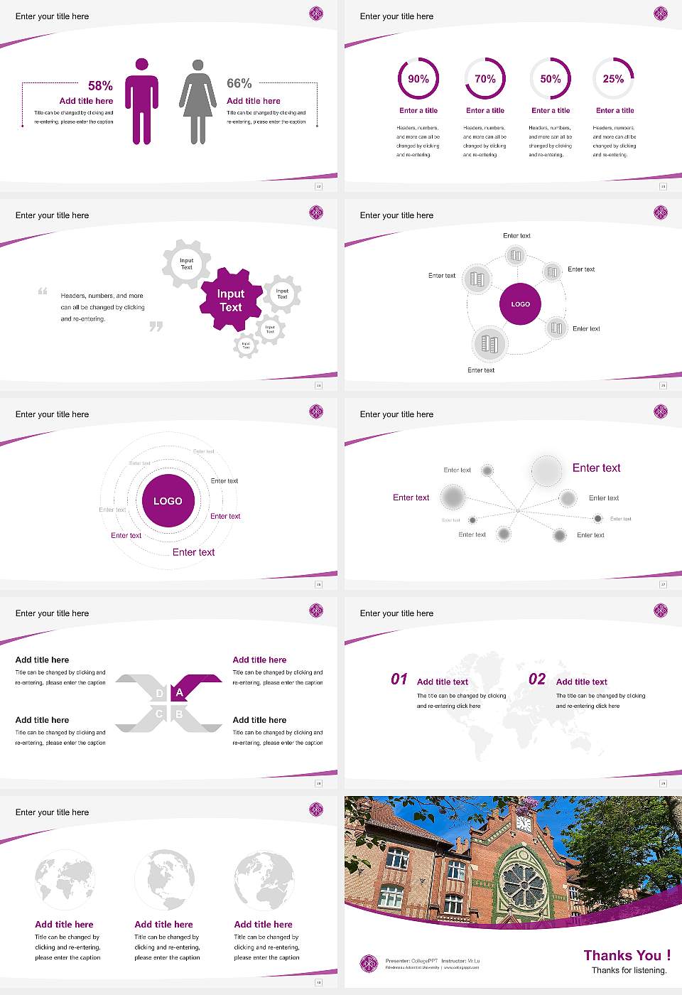 Friedensau Adventist University Course/Courseware Creation PPT Template16:9 ratio PPT effect preview image4