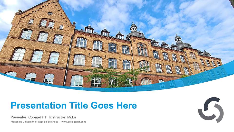 Fresenius University of Applied Sciences Course/Courseware Creation PPT Template16:9 ratio PPT effect preview image