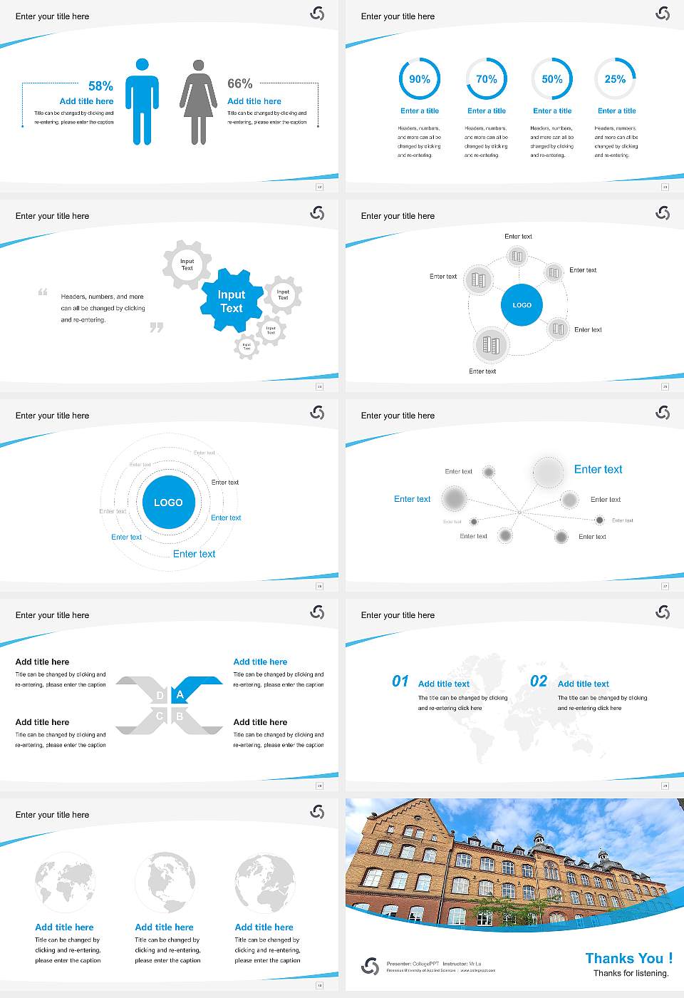 Fresenius University of Applied Sciences Course/Courseware Creation PPT Template16:9 ratio PPT effect preview image4