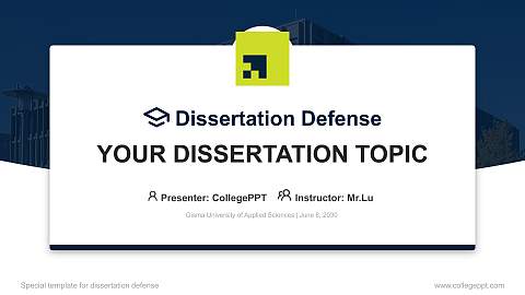 Gisma University of Applied Sciences Graduation Thesis Defense PPT Template