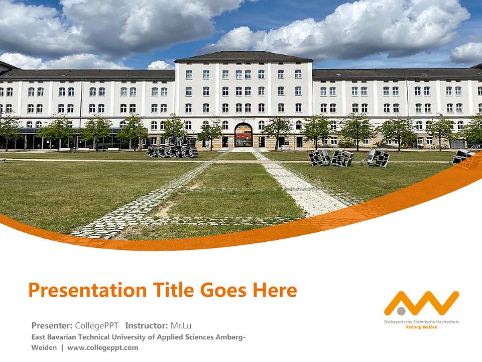 East Bavarian Technical University of Applied Sciences Amberg-Weiden Course/Courseware Creation PPT Template4:3 ratio PPT effect preview image5