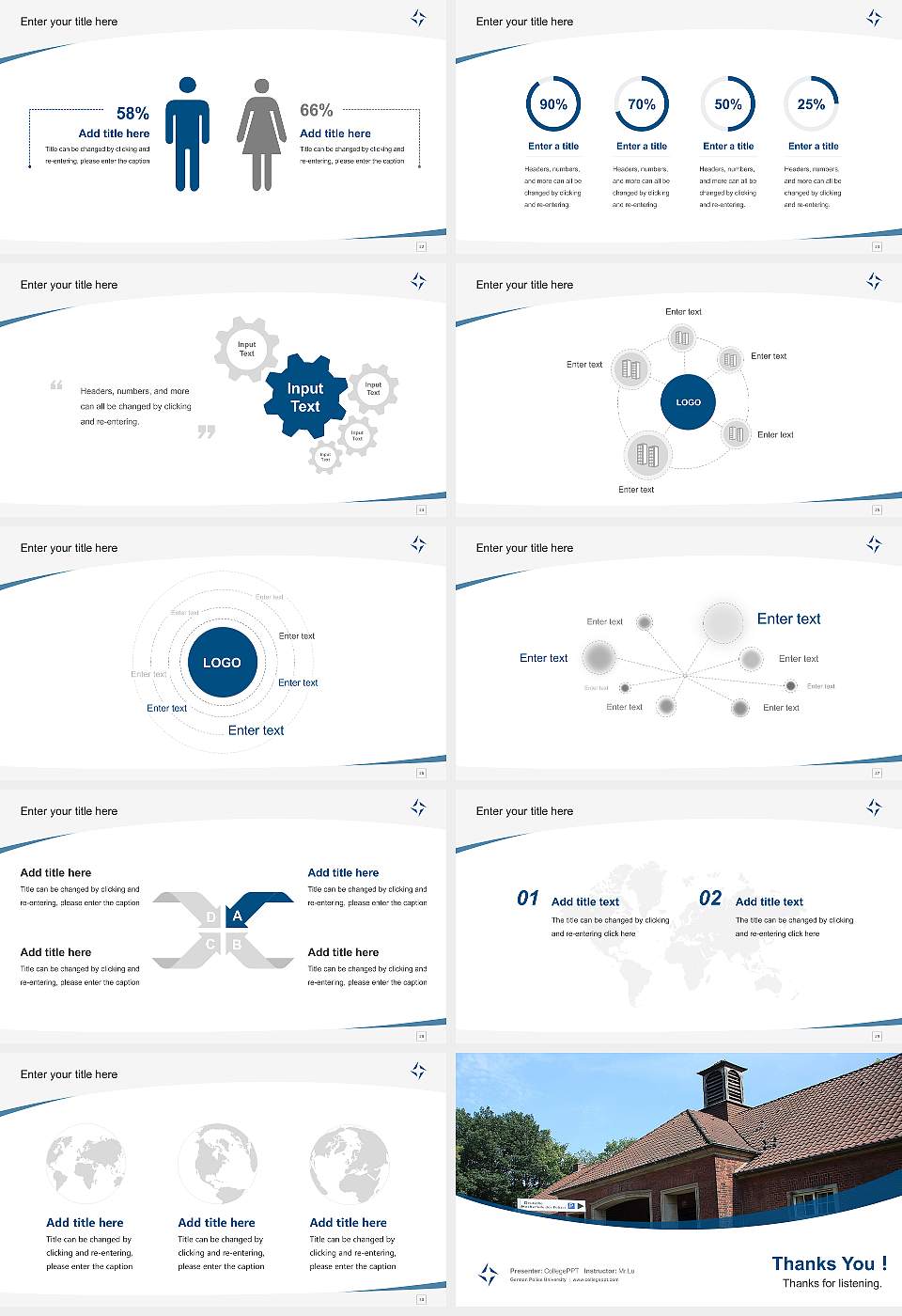 German Police University Course/Courseware Creation PPT Template16:9 ratio PPT effect preview image4