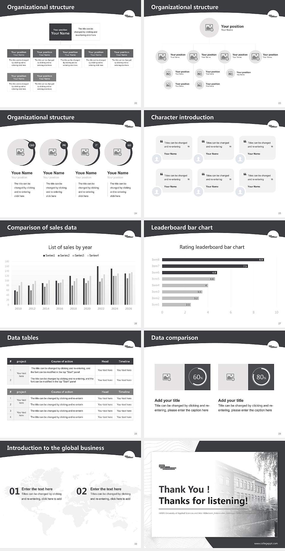 HAWK University of Applied Sciences and Arts Hildesheim_Holzminden_Göttingen – Holzminden campus Academic Presentation/Research Findings Report PPT Template4:3 ratio PPT effect preview image4