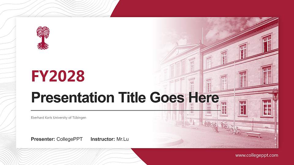 Eberhard Karls University of Tübingen Academic Presentation/Research Findings Report PPT Template16:9 ratio PPT effect preview image