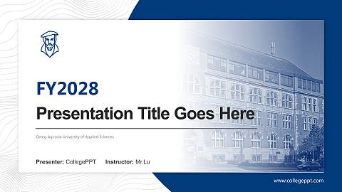 Georg Agricola University of Applied Sciences Academic Presentation/Research Findings Report PPT Template