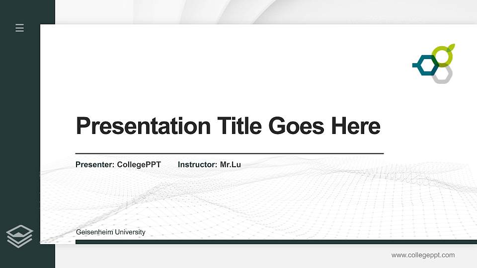 Geisenheim University Thesis Proposal/Graduation Defense PPT Template16:9 ratio PPT effect preview image