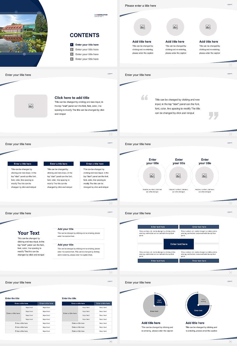 Constructor University Course/Courseware Creation PPT Template16:9 ratio PPT effect preview image2