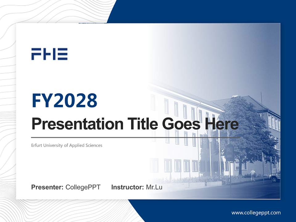 Erfurt University of Applied Sciences Academic Presentation/Research Findings Report PPT Template4:3 ratio PPT effect preview image5