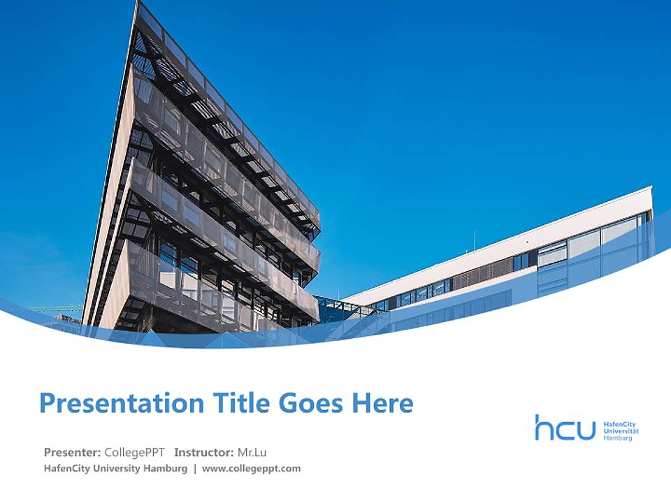 HafenCity University Hamburg Course/Courseware Creation PPT Template4:3 ratio PPT effect preview image5
