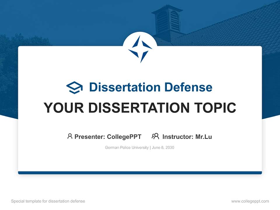 German Police University Graduation Thesis Defense PPT Template4:3 ratio PPT effect preview image7