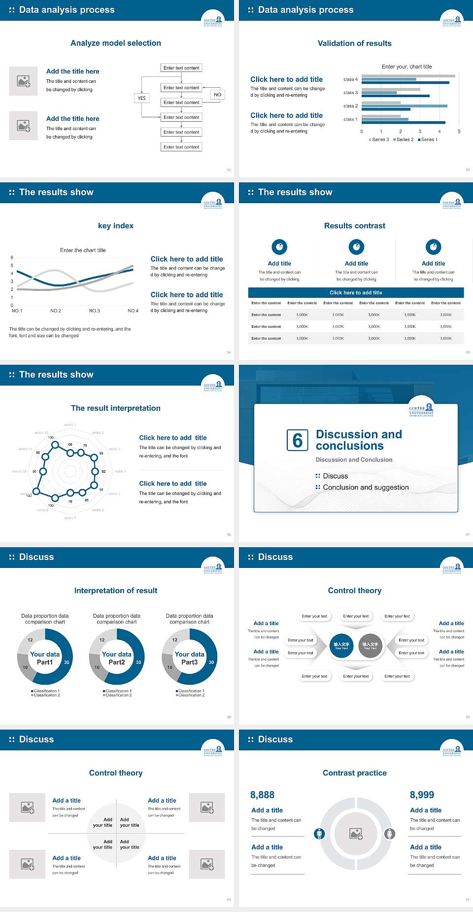Goethe University Frankfurt – Riedberg campus Graduation Thesis Defense PPT Template4:3 ratio PPT effect preview image5