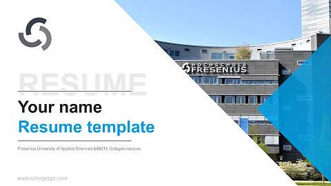 Fresenius University of Applied Sciences – Cologne campus Resume PPT Template