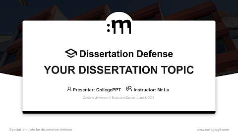 Cologne University of Music and Dance Graduation Thesis Defense PPT Template