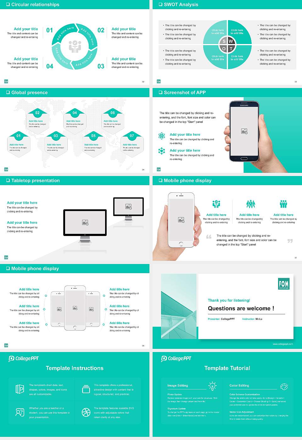 FOM University of Applied Sciences for Economics and Management General PPT Template16:9 ratio PPT effect preview image5