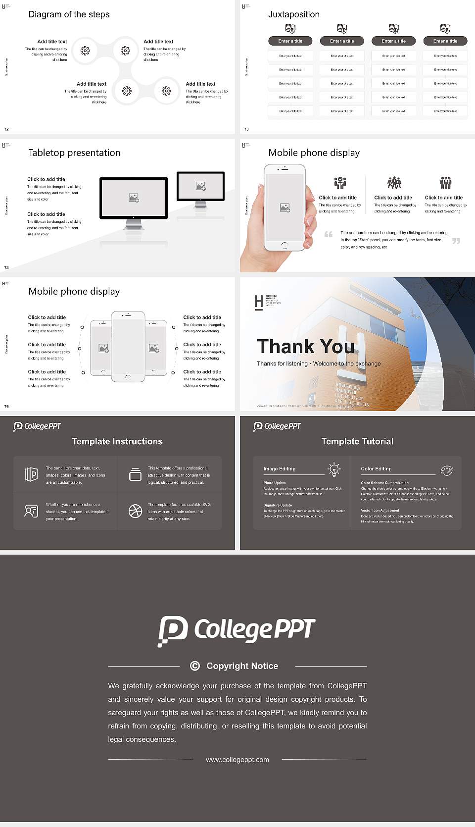Hannover University of Applied Sciences and Arts Competition/Entrepreneurship Contest PPT Template16:9 ratio PPT effect preview image9