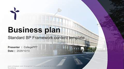 Evangelical University of Applied Sciences Nuremberg Competition/Entrepreneurship Contest PPT Template