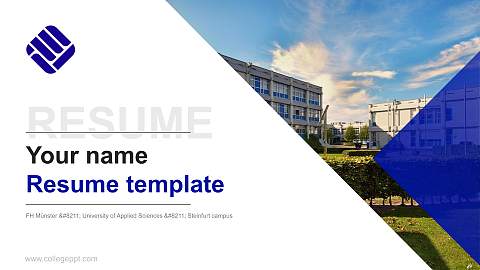 FH Münster – University of Applied Sciences – Steinfurt campus Resume PPT Template