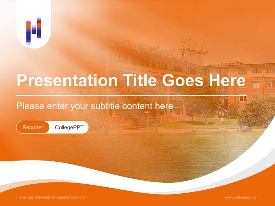 Flensburg University of Applied Sciences Lecture Sharing and Networking Event PPT Template4:3 ratio PPT effect preview image4