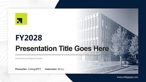 Gisma University of Applied Sciences Academic Presentation/Research Findings Report PPT Template