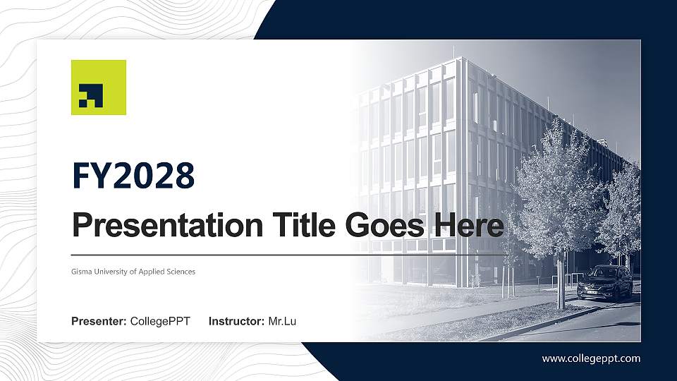 Gisma University of Applied Sciences Academic Presentation/Research Findings Report PPT Template16:9 ratio PPT effect preview image