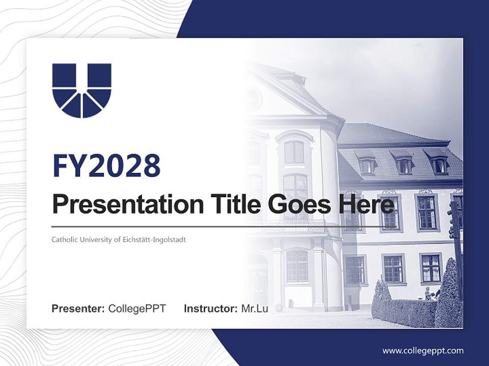 Catholic University of Eichstätt-Ingolstadt Academic Presentation/Research Findings Report PPT Template4:3 ratio PPT effect preview image5