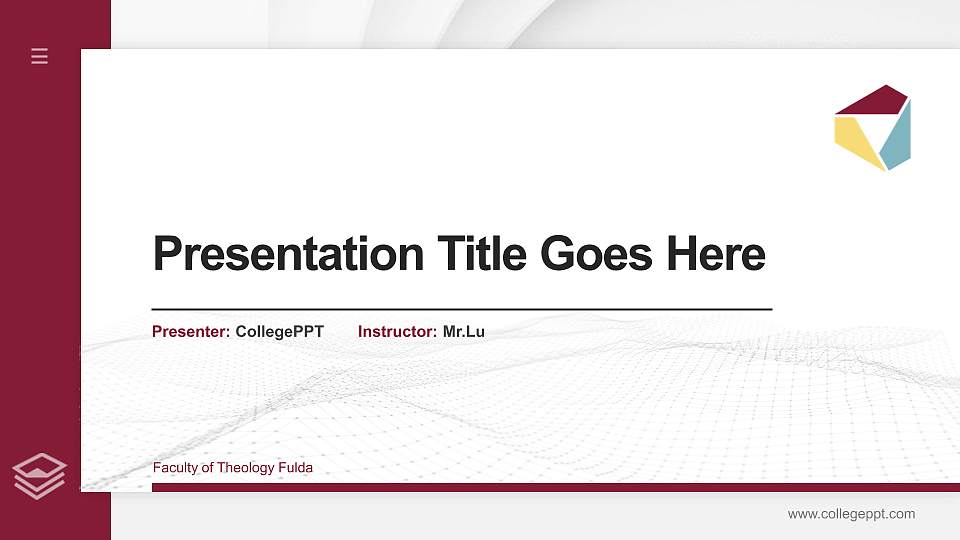 Faculty of Theology Fulda Thesis Proposal/Graduation Defense PPT Template16:9 ratio PPT effect preview image
