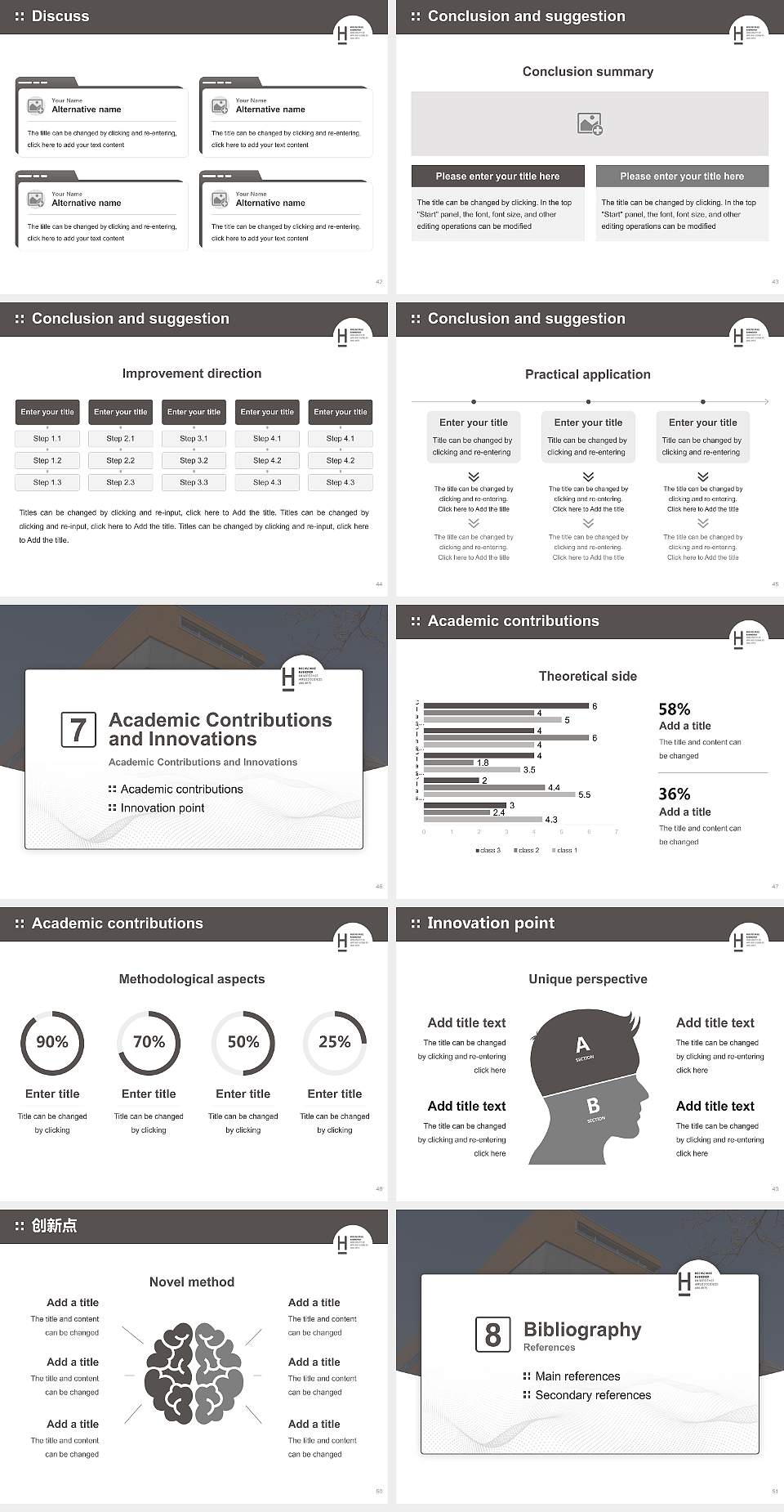 Hannover University of Applied Sciences and Arts Graduation Thesis Defense PPT Template4:3 ratio PPT effect preview image6