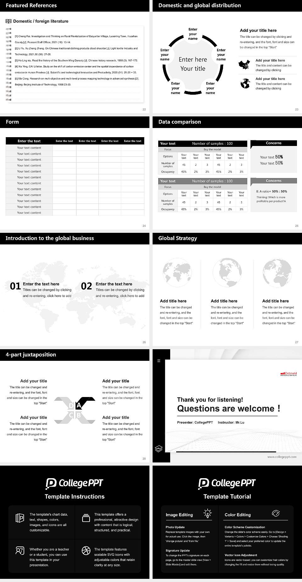 Detmold University of Music Thesis Proposal/Graduation Defense PPT Template4:3 ratio PPT effect preview image4