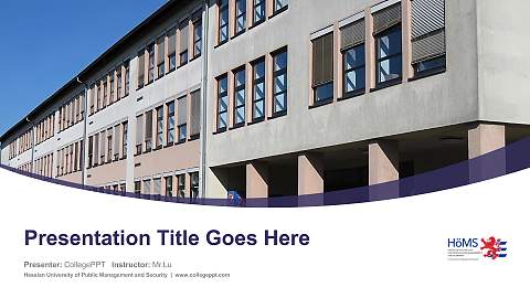 Hessian University of Public Management and Security Course/Courseware Creation PPT Template