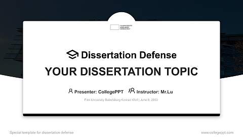 Film University Babelsberg Konrad Wolf Graduation Thesis Defense PPT Template
