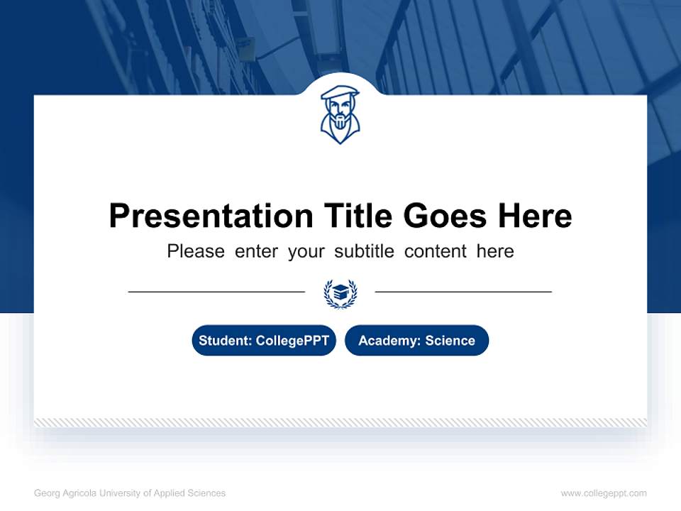 Georg Agricola University of Applied Sciences National Scholarship Defense PPT Template4:3 ratio PPT effect preview image4