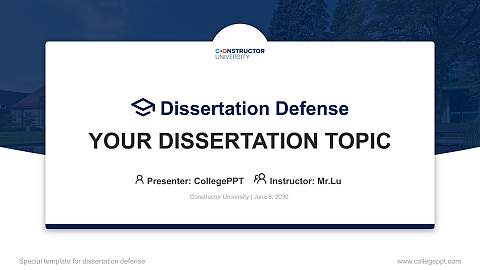 Constructor University Graduation Thesis Defense PPT Template