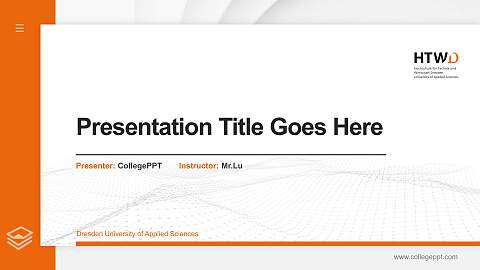 Dresden University of Applied Sciences Thesis Proposal/Graduation Defense PPT Template