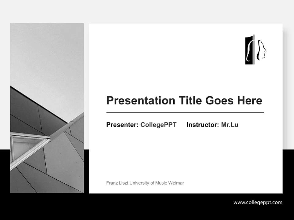 Franz Liszt University of Music Weimar General PPT Template4:3 ratio PPT effect preview image6