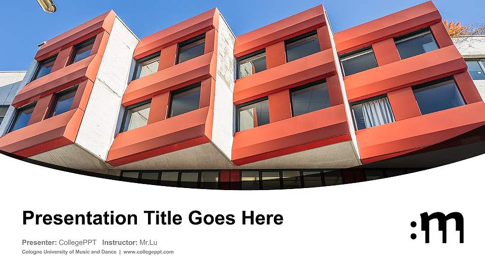 Cologne University of Music and Dance Course/Courseware Creation PPT Template16:9 ratio PPT effect preview image