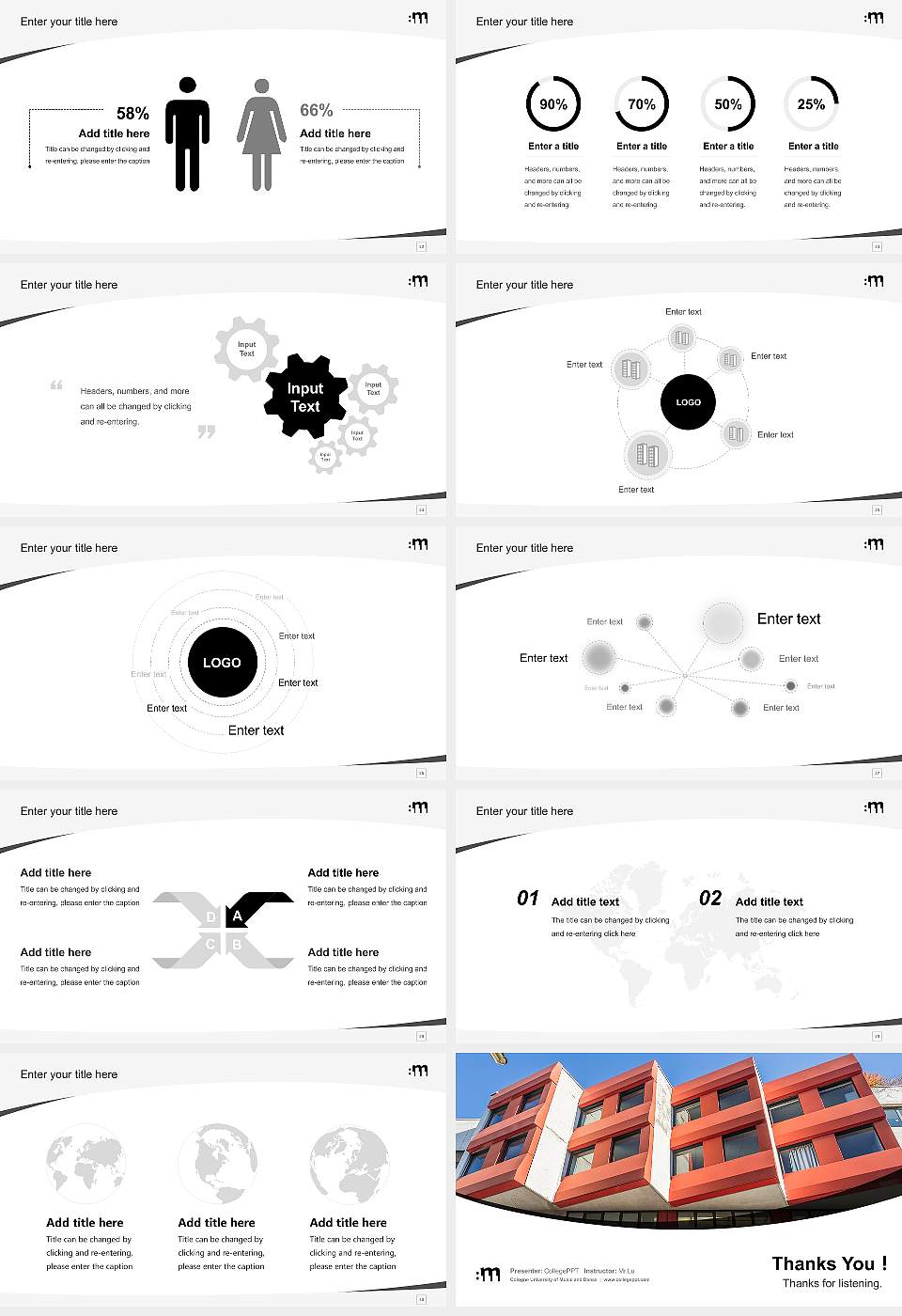 Cologne University of Music and Dance Course/Courseware Creation PPT Template16:9 ratio PPT effect preview image4