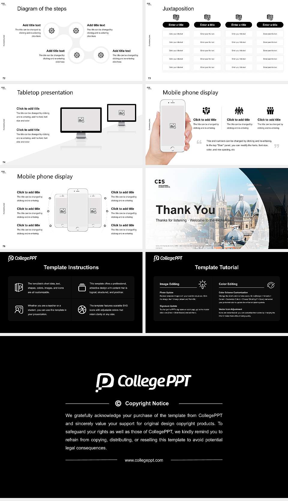 CBS International Business School – Aachen campus Competition/Entrepreneurship Contest PPT Template16:9 ratio PPT effect preview image9