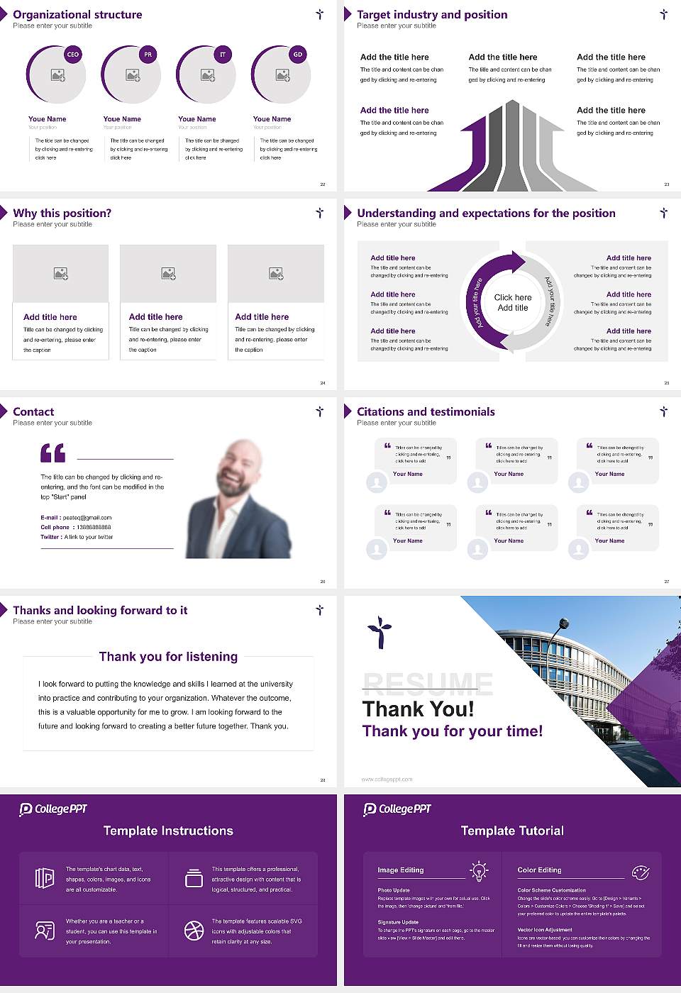 Evangelical University of Applied Sciences Nuremberg Resume PPT Template16:9 ratio PPT effect preview image4