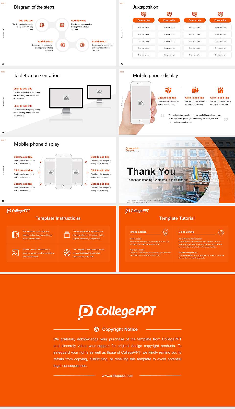 Dortmund University of Applied Sciences and Arts – Sonnenstraße campus Competition/Entrepreneurship Contest PPT Template16:9 ratio PPT effect preview image9