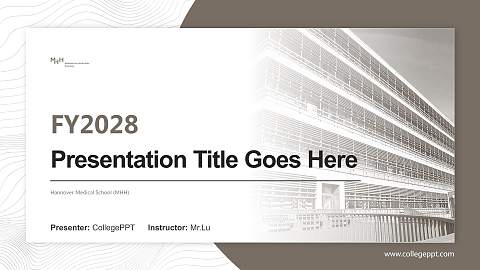Hannover Medical School (MHH) Academic Presentation/Research Findings Report PPT Template